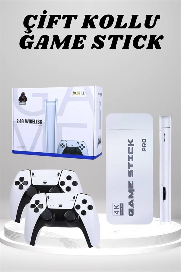 4K HD Görüntü Kaliteli Retro Game Stick 20000 Oyunlu Çift Kollu Beyaz Game Stick - Bayi Depom 4K HD Görüntü Kaliteli Retro Game Stick 20000 Oyunlu Çift Kollu Beyaz Game Stick - Bayi Depom