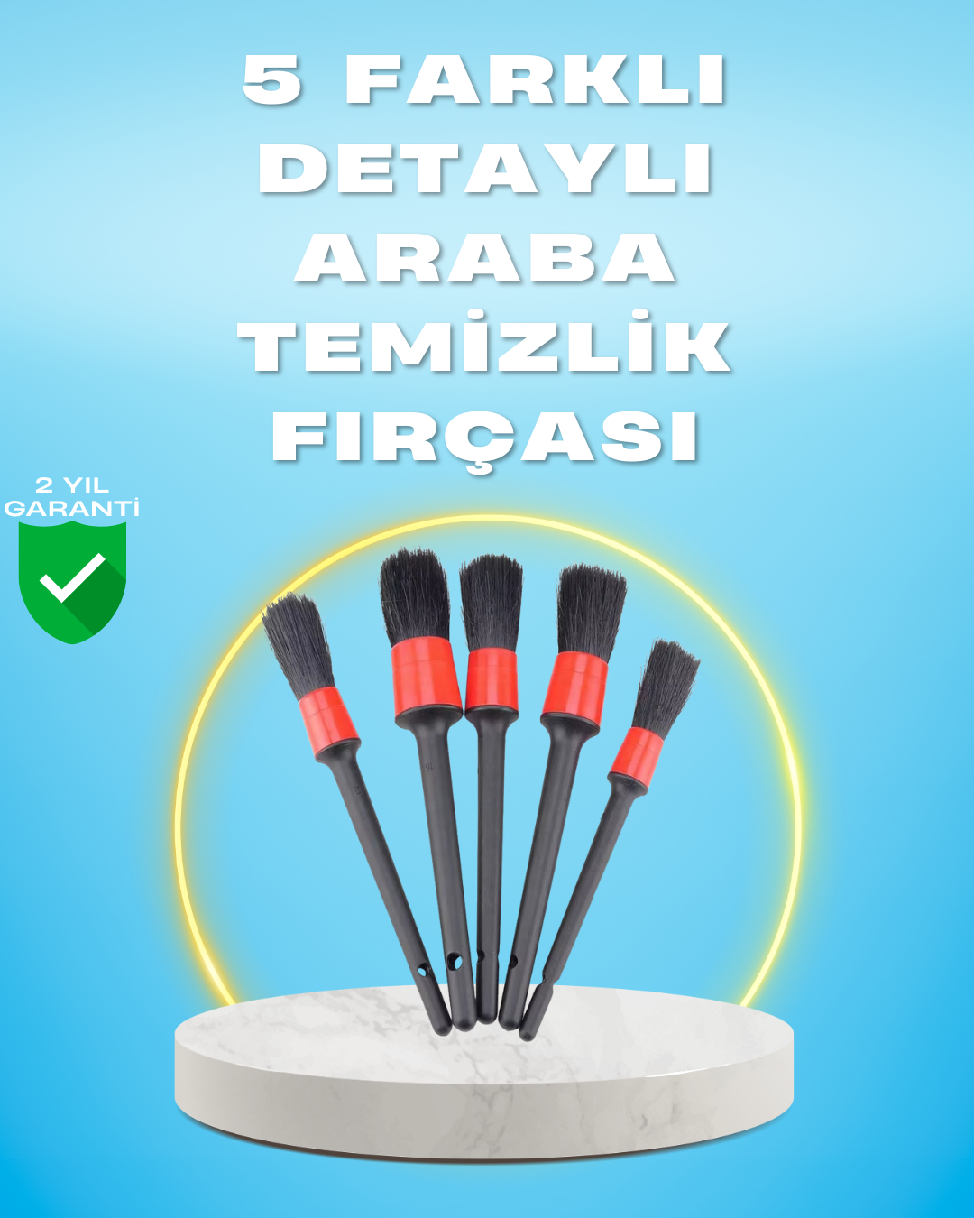 5'li Araba Temizlik Fırçaları-Farklı Boyutlu Fırçalarla Derinlemesine Temizlik - Bayi Depom 5'li Araba Temizlik Fırçaları-Farklı Boyutlu Fırçalarla Derinlemesine Temizlik - Bayi Depom