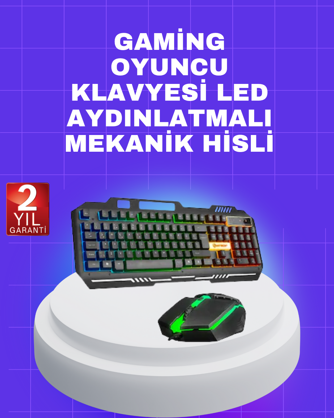 Gaming Klavye Mouse – Çatışmasız Tuş, Hızlı Tepki Süresi - Bayi Depom