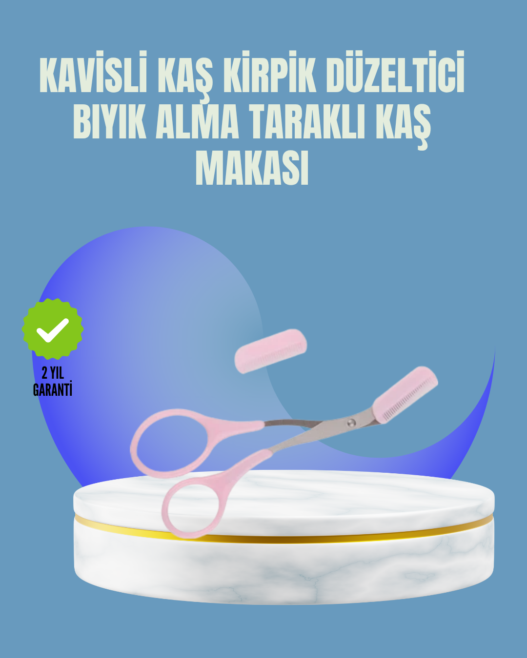 Tarak ve Fırça Başlıklı Kaş Şekillendirme Makası - Bayi Depom Tarak ve Fırça Başlıklı Kaş Şekillendirme Makası - Bayi Depom