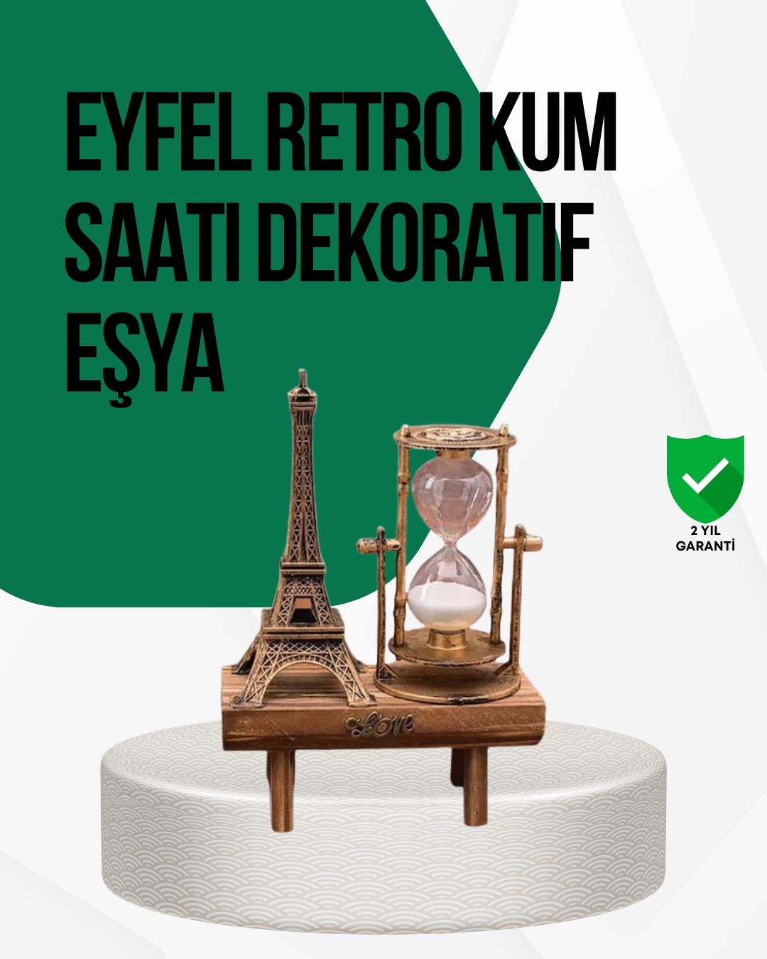 Ahşap Kum Saati – Vintage Tasarımlı Masa Dekoru - Bayi Depom
