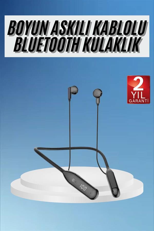 60 Saat Kablolu Boyun Askılı Dijital Göstergeli Bluetooth Kulaklığı Yeni Nesil - Bayi Depom 60 Saat Kablolu Boyun Askılı Dijital Göstergeli Bluetooth Kulaklığı Yeni Nesil - Bayi Depom
