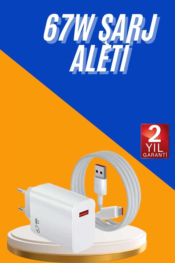 67W Hızlı Şarj Yüksek Voltaj Korumalı Type C Şarj Adaptörü - Bayi Depom