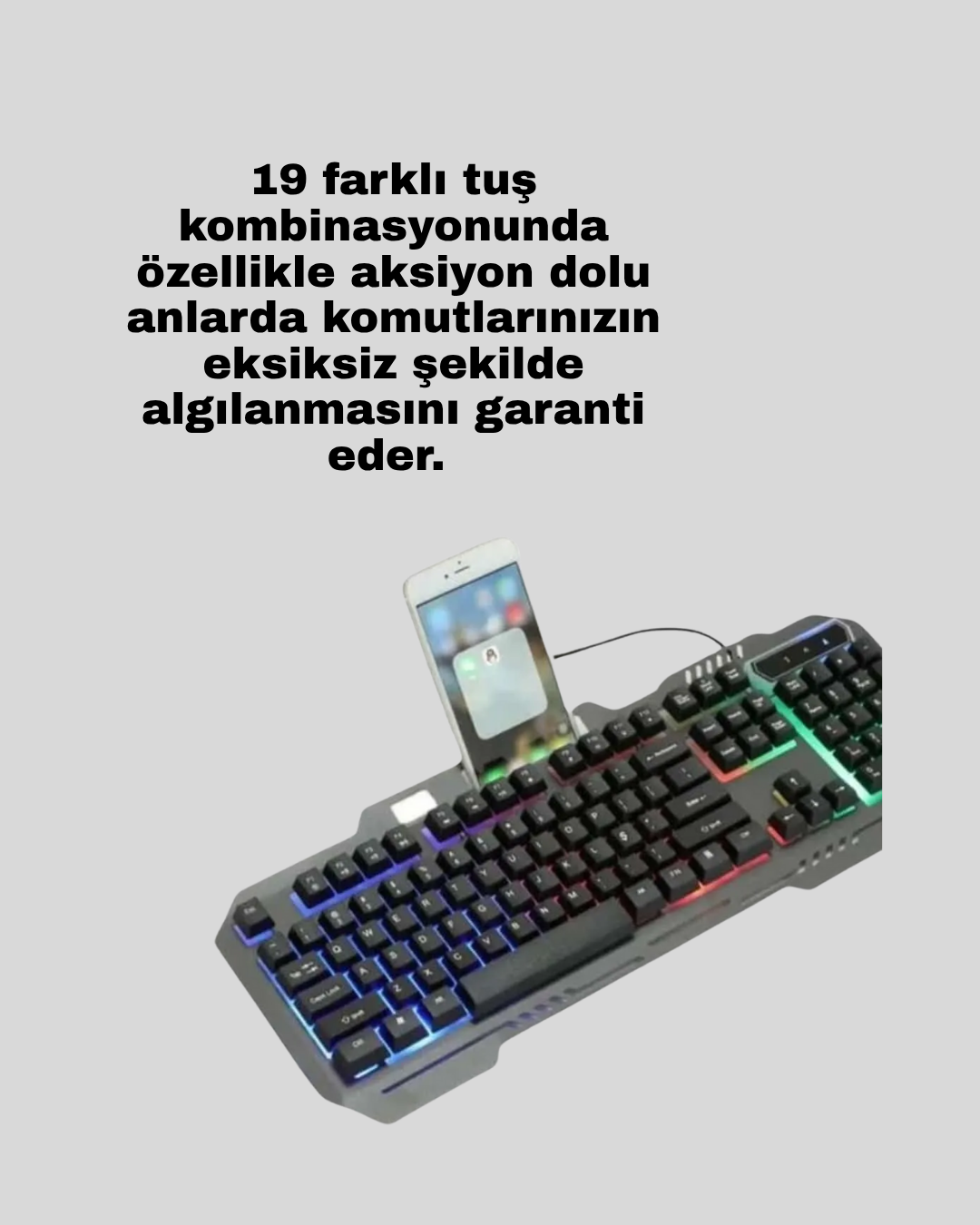 Gaming Klavye Mouse – Çatışmasız Tuş, Hızlı Tepki Süresi - Bayi Depom