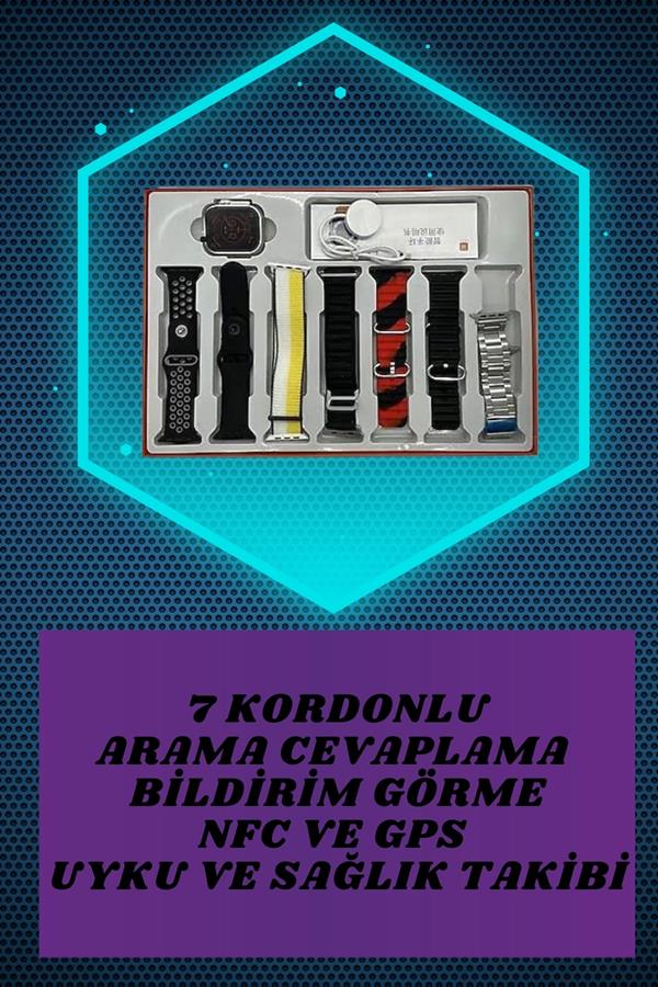 7 Kordonlu Akıllı Saat Ve Yeni Nesil Kulaklık Dokunmatik Ekran Android ve İOS Uyumlu - Bayi Depom 7 Kordonlu Akıllı Saat Ve Yeni Nesil Kulaklık Dokunmatik Ekran Android ve İOS Uyumlu - Bayi Depom