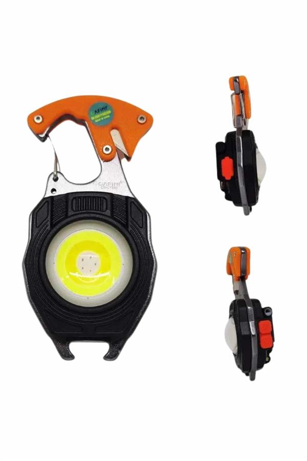 7 Modlu Mini Led Lamba Anahtarlık USB Şarjlı Kamp İçin Taşınabilir - Bayi Depom