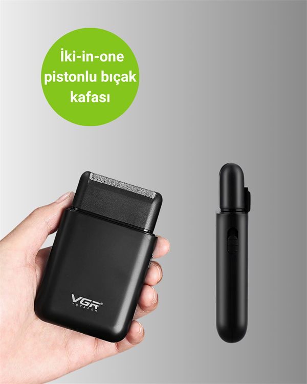 5 W Güçlü USB Şarjlı Sakal Şekillendirici – İki Başlıklı, Su Geçirmez Tasarım - Bayi Depom