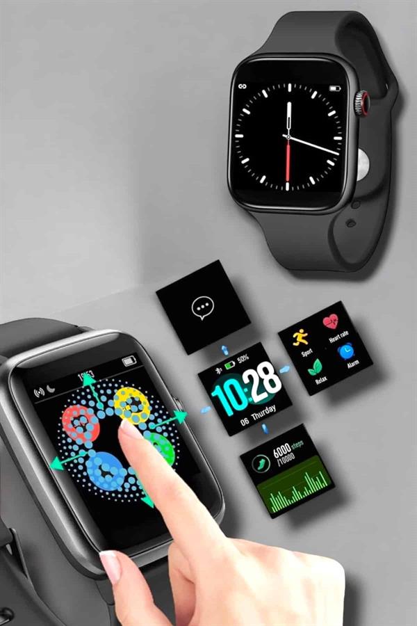 Akıllı Saat Adım Sayar, Kalp Atışı İzleme Dokunmatik Bluetooth Bağlantılı - Bayi Depom Akıllı Saat Adım Sayar, Kalp Atışı İzleme Dokunmatik Bluetooth Bağlantılı - Bayi Depom