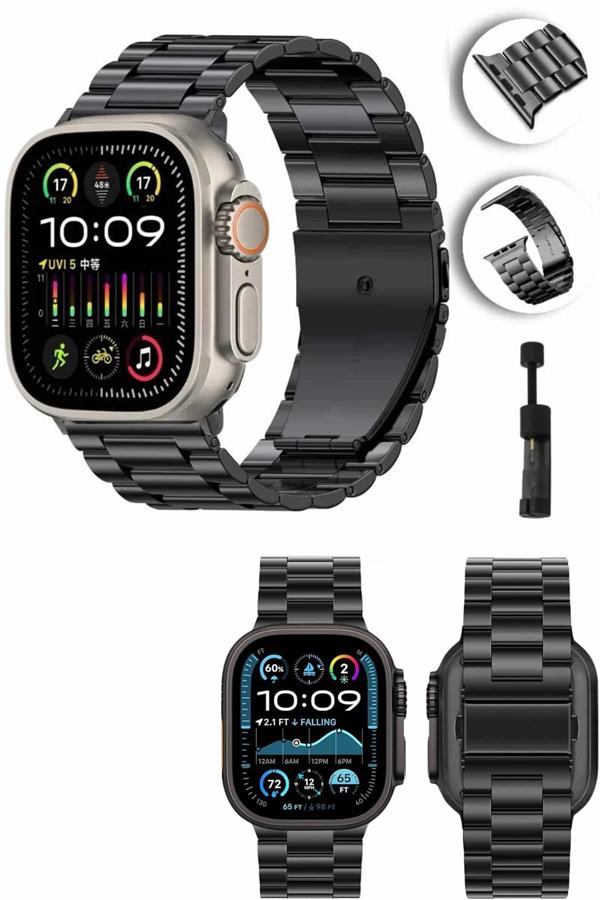Akıllı Saat Arama Konuşma GPS ve NFC Özelliği 3 Kordonlu Amoled Ekran - Bayi Depom