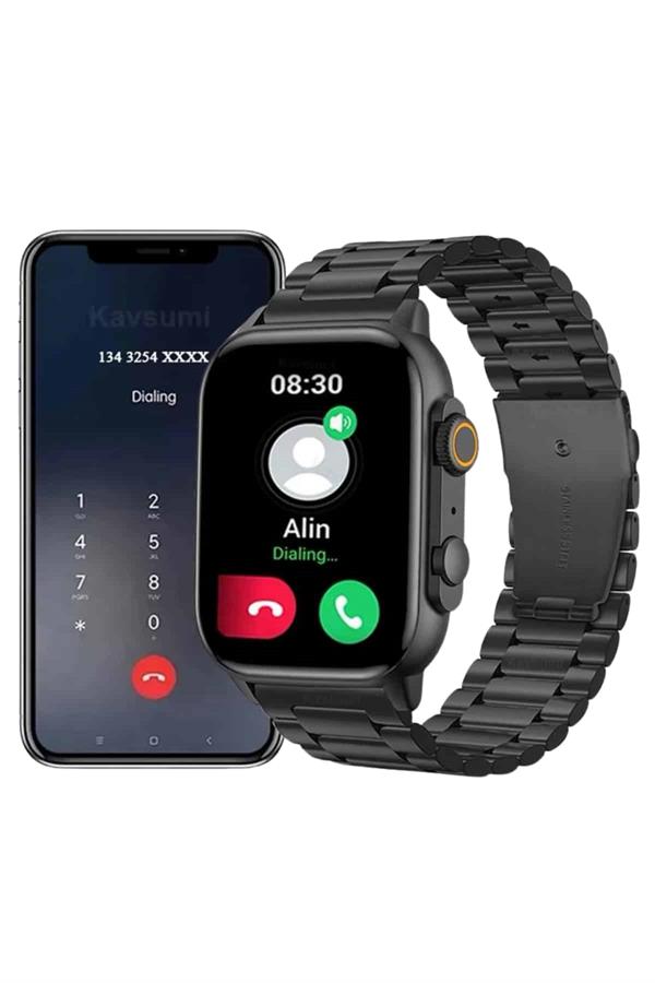 Akıllı Saat Arama Konuşma GPS ve NFC Özelliği 3 Kordonlu Amoled Ekran - Bayi Depom
