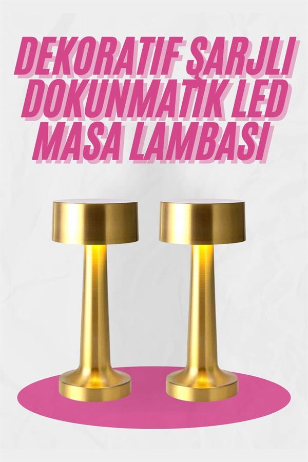 Altın Rengi Masa ve Gece Lambası Dokunmatik Şarjlı Masa Lambası - Bayi Depom Altın Rengi Masa ve Gece Lambası Dokunmatik Şarjlı Masa Lambası - Bayi Depom
