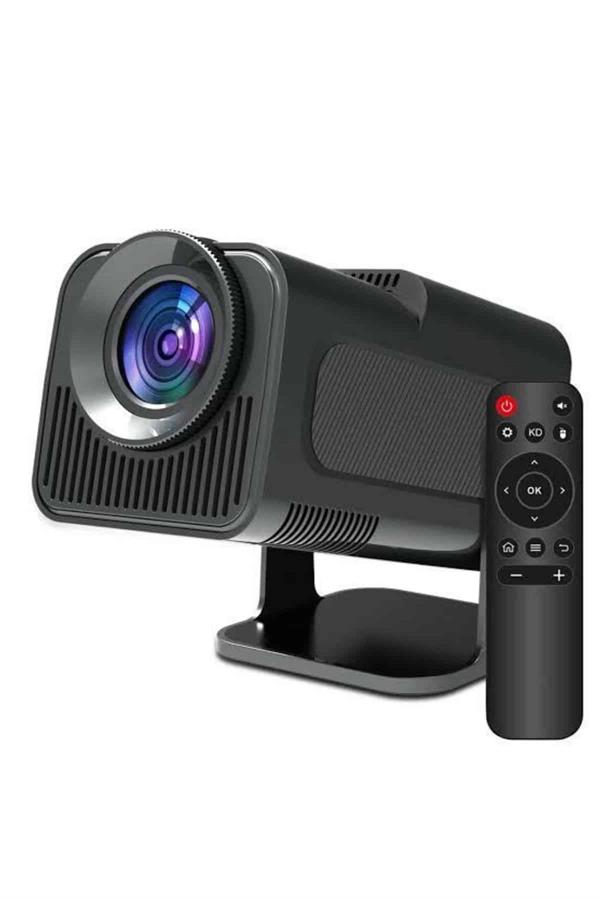 Android Projeksiyon Siyah Taşınabilir Sinema Projektörü 4k 1080p Ev Sineması Bluetooth - Bayi Depom
