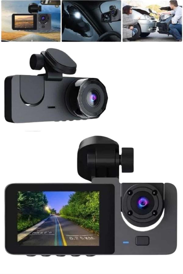 Araç İçi Dikiz Kamerası Sürüş Kaydedici 3 Lensli DVR Kamera - Bayi Depom Araç İçi Dikiz Kamerası Sürüş Kaydedici 3 Lensli DVR Kamera - Bayi Depom