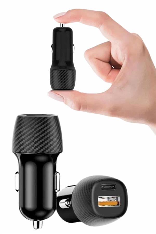 Araç İçi Hızlı Şarj Soketi 38W Oto Çakmaklık Type-C Araba Çakmaklık - Bayi Depom