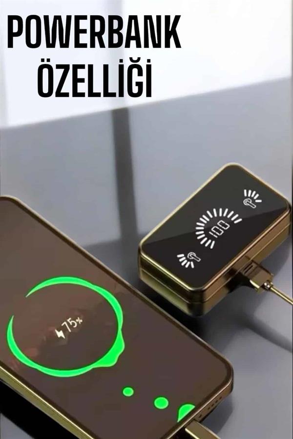 Aynalı Bluetooth Kulaklık Telefon Standlı Dijital Göstergeli - Bayi Depom