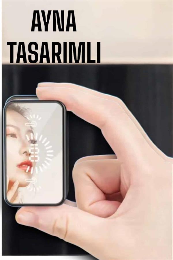 Aynalı Bluetooth Kulaklık Telefon Standlı Dijital Göstergeli - Bayi Depom