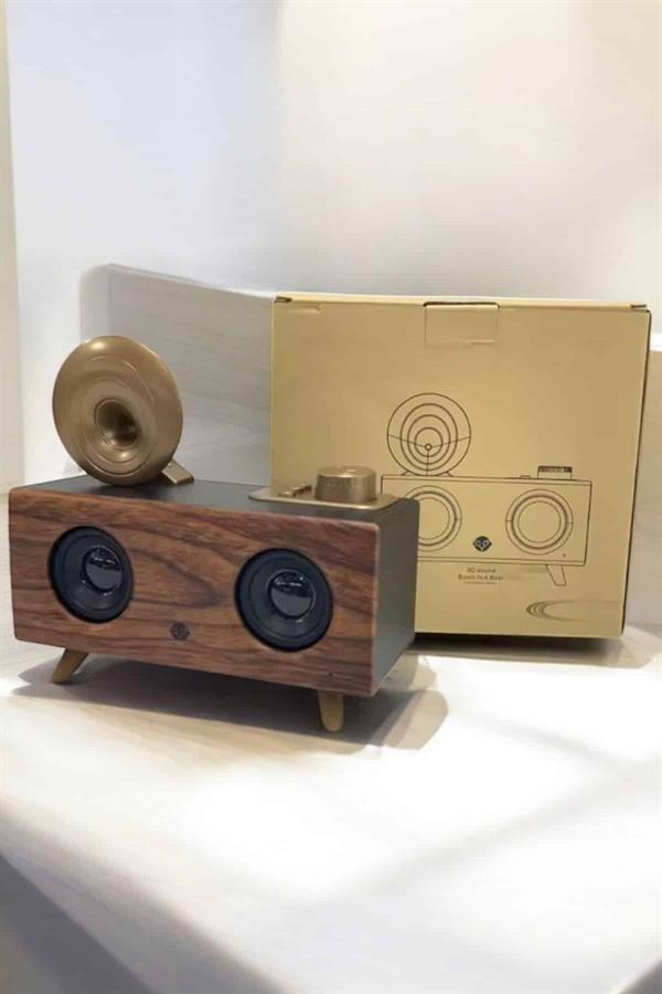 Bluetooth Hoparlör Ahşap Klasik Retro Gramofon Bluetooth Müzik Kutusu - Bayi Depom