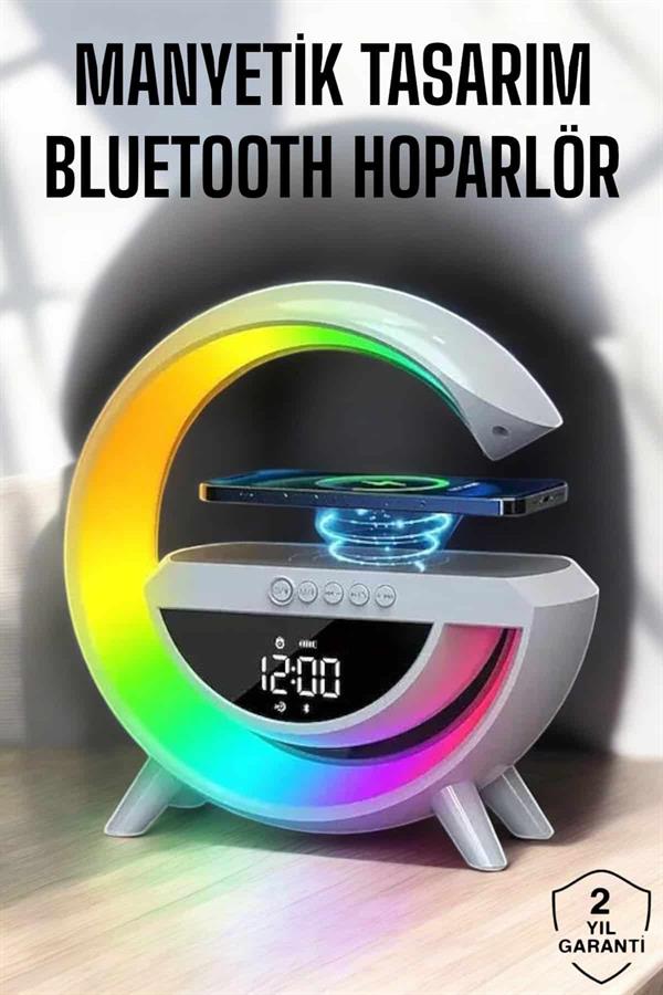 Bluetooth Hoparlör Dijital Göstergeli Wireless Şarj RGB Işıklı - Bayi Depom Bluetooth Hoparlör Dijital Göstergeli Wireless Şarj RGB Işıklı - Bayi Depom