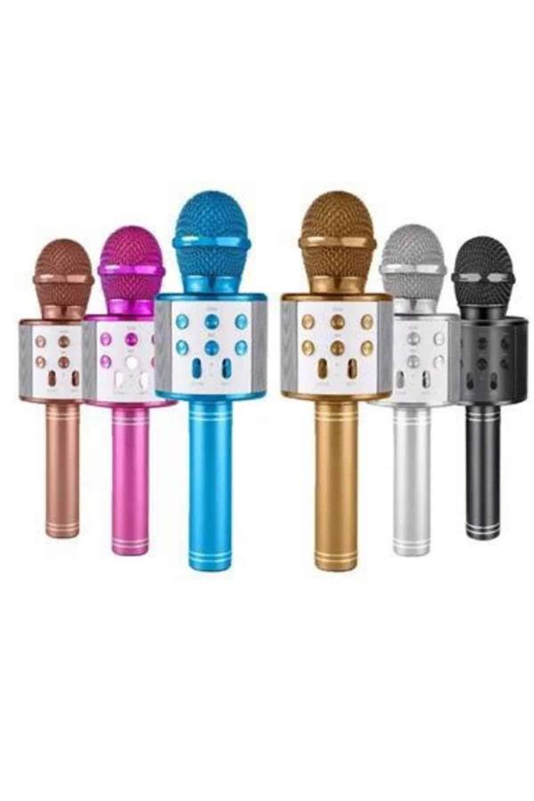 Bluetooth Hoparlör USB AUX SD Kart Kaoroke Mikrofon Uzun Pil Ömrü - Bayi Depom