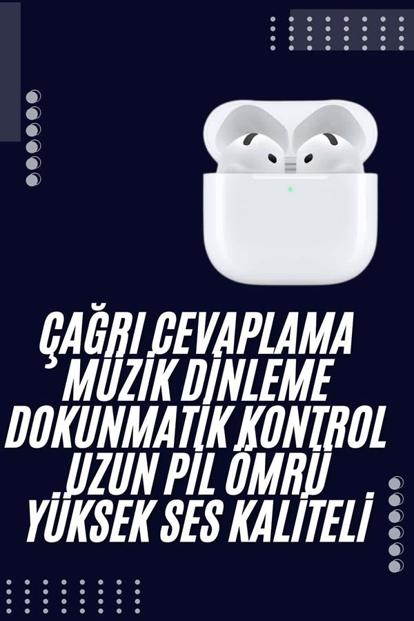 Bluetooth Kulaklık Beyaz Çağrı Cevaplama Dokunmatik Kontrol Kablosuz - Bayi Depom