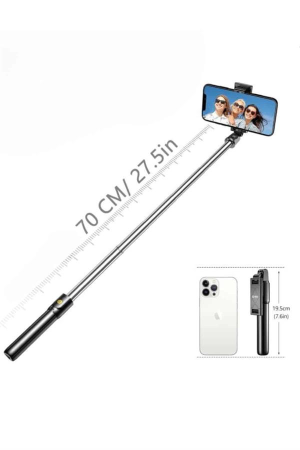 Cep Telefonu Tripod Standı Manyetik Selfie Sopa Bluetooth Uzaktan Kumandalı - Bayi Depom