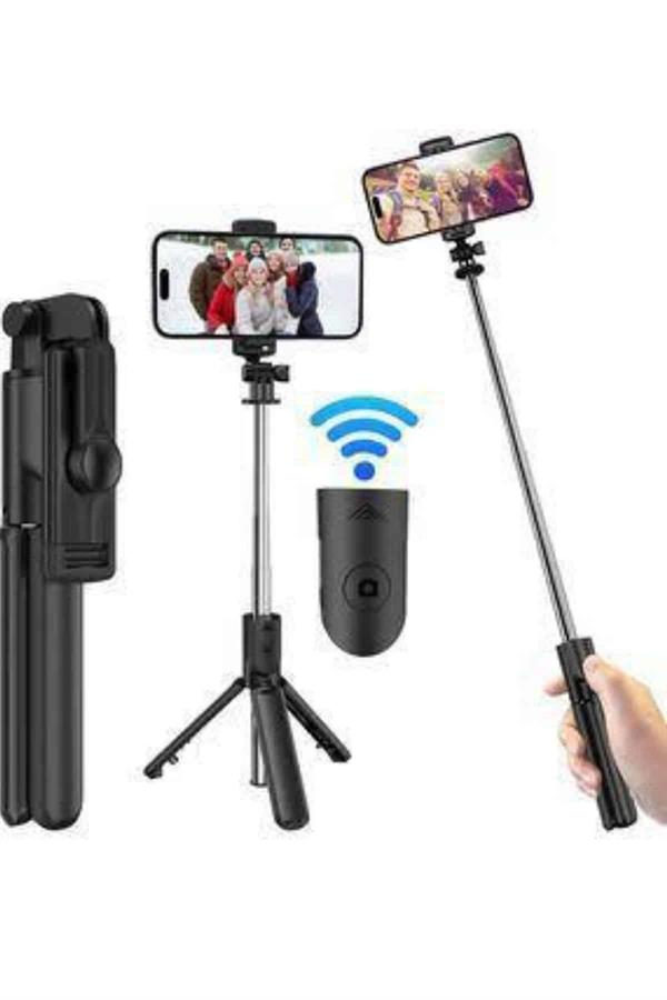 Cep Telefonu Tripod Standı Manyetik Selfie Sopa Bluetooth Uzaktan Kumandalı - Bayi Depom
