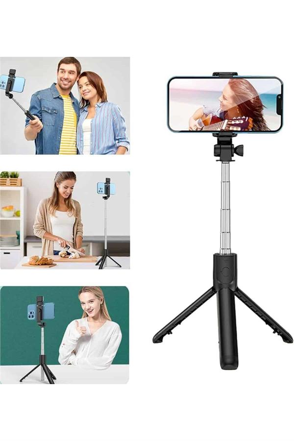 Cep Telefonu Tripod Standı Manyetik Selfie Sopa Bluetooth Uzaktan Kumandalı - Bayi Depom
