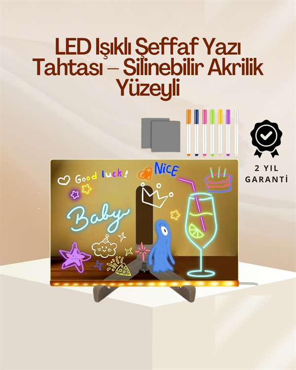 Çocuklar İçin Renkli LED Mesaj Tahtası – Neon Kalemli, Eğlenceli ve Yaratıcı Yazı Panosu - Bayi Depom Çocuklar İçin Renkli LED Mesaj Tahtası – Neon Kalemli, Eğlenceli ve Yaratıcı Yazı Panosu - Bayi Depom