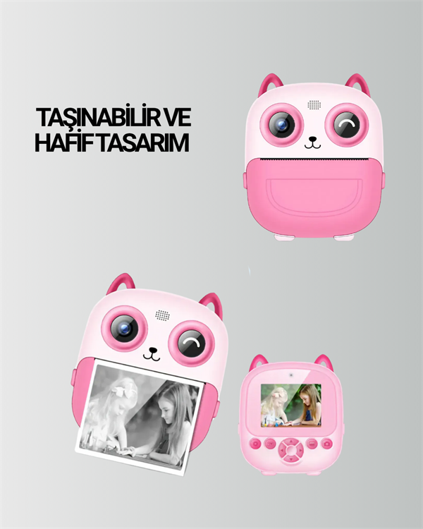 Anında Yazdıran Kamera – Çocuklara Uygun, Hafif ve Renkli - Bayi Depom