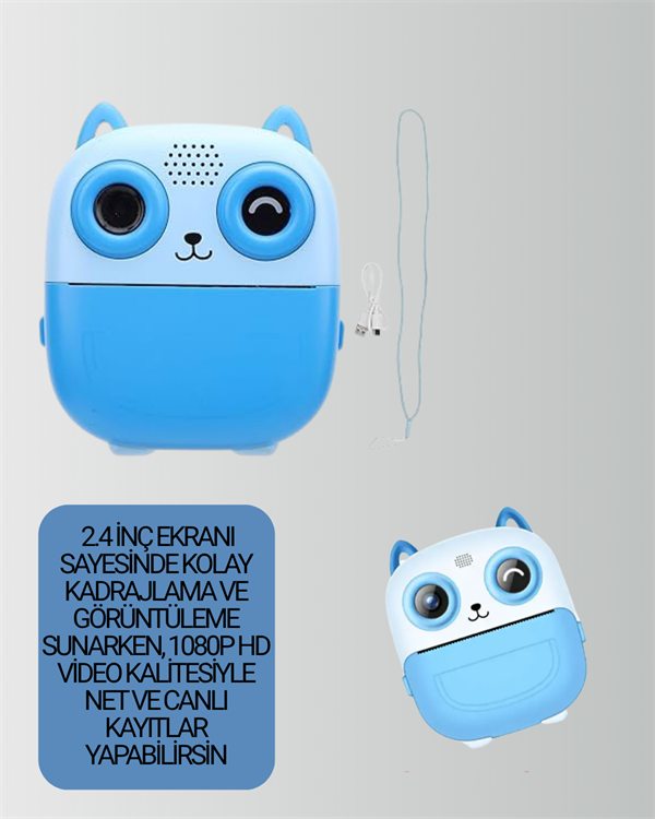 Termal Yazıcılı Dijital Kamera – USB Şarjlı, HD Video Destekli - Bayi Depom Termal Yazıcılı Dijital Kamera – USB Şarjlı, HD Video Destekli - Bayi Depom