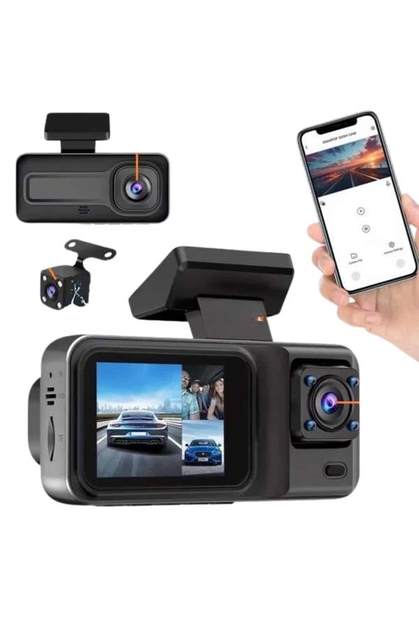 DVR Araç İçi Kamera Ön ve İç Kamera 2 İnç Ekranlı Çift Kamera - Bayi Depom
