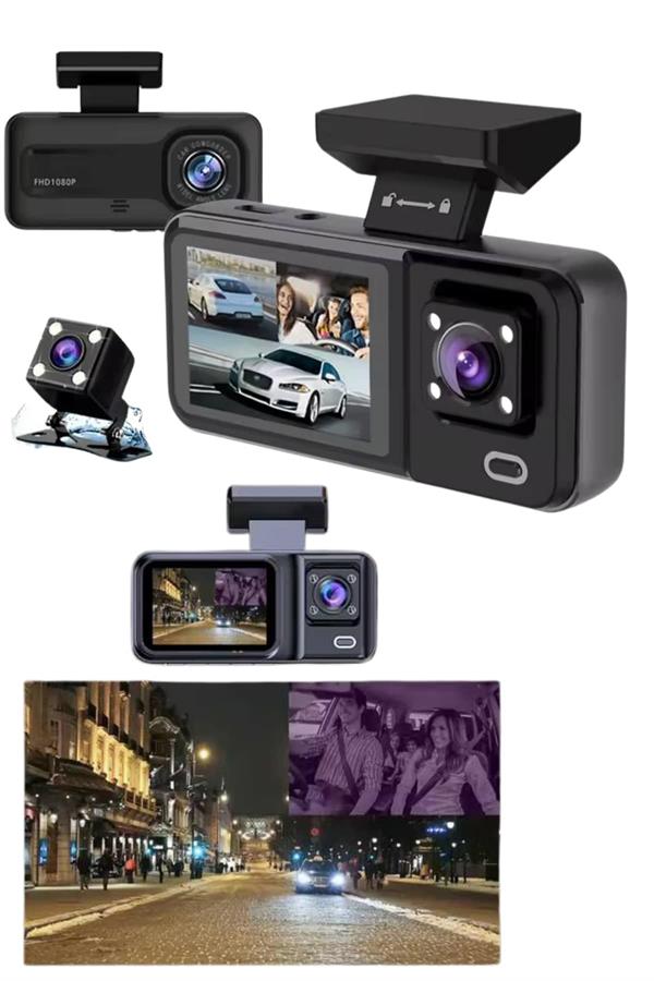 Ekranlı Sürüş Kaydedici DVR Ön ve Arka Kameralı Full HD Çözünürlüklü - Bayi Depom