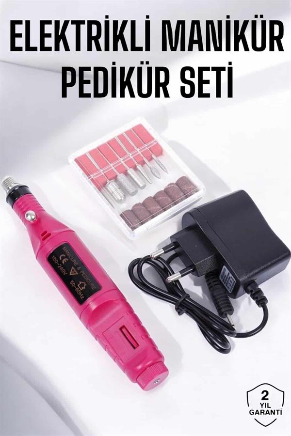 Elektrikli Manikür Pedikür Törpü Seti Protez Tırnak Nasır Temizleyici - Bayi Depom