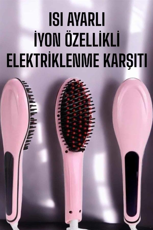 Fön Tarağı Saç Düzleştirici Sıkı Dişli Isı Ayarlı Elektriklenme Karşıtı - Bayi Depom Fön Tarağı Saç Düzleştirici Sıkı Dişli Isı Ayarlı Elektriklenme Karşıtı - Bayi Depom