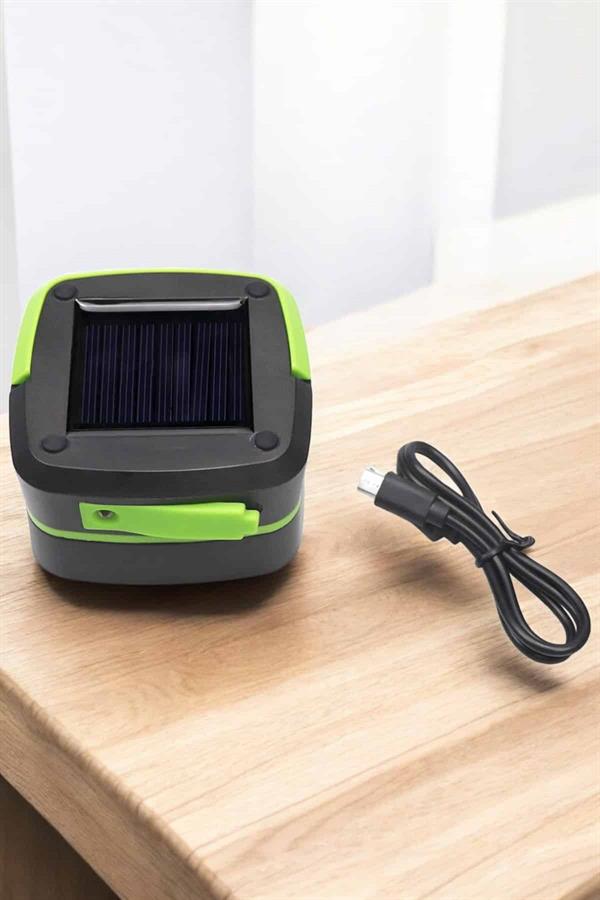Güneş Enerjili Led Lamba Kamp Lambası Katlanabilir Lamba USB Şarjlı - Bayi Depom