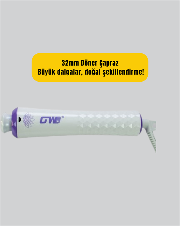 GW Saç Kıvırma Makinesi – 360° Döner Başlık, Negatif İyon Teknolojisiyle - Bayi Depom GW Saç Kıvırma Makinesi – 360° Döner Başlık, Negatif İyon Teknolojisiyle - Bayi Depom