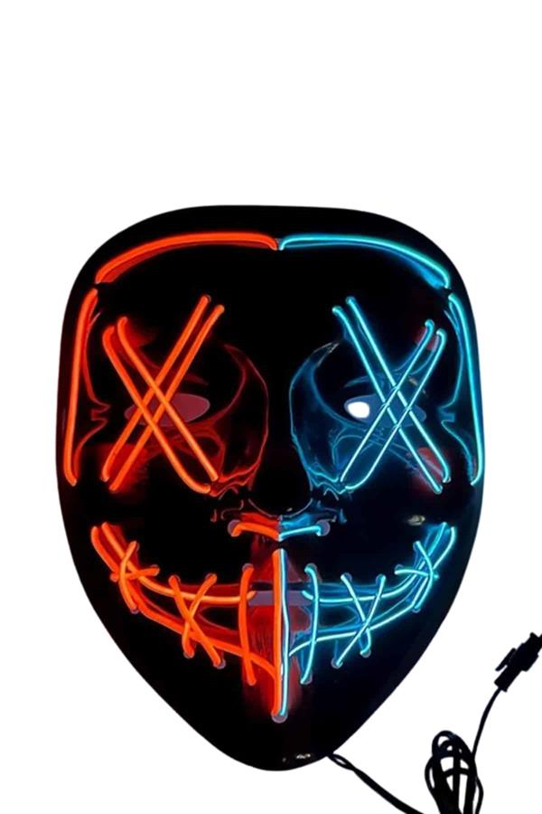 Hallowen Parti Maskesi Neon Led Işıklı Maske 3 Modlu Cadılar Bayramı Maskesi - Bayi Depom Hallowen Parti Maskesi Neon Led Işıklı Maske 3 Modlu Cadılar Bayramı Maskesi - Bayi Depom