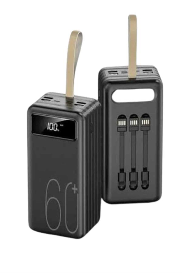 Hızlı Şarj 4 Çıkışlı Powerbank 60.000 Mah Taşınabilir Dijital Göstergeli - Bayi Depom
