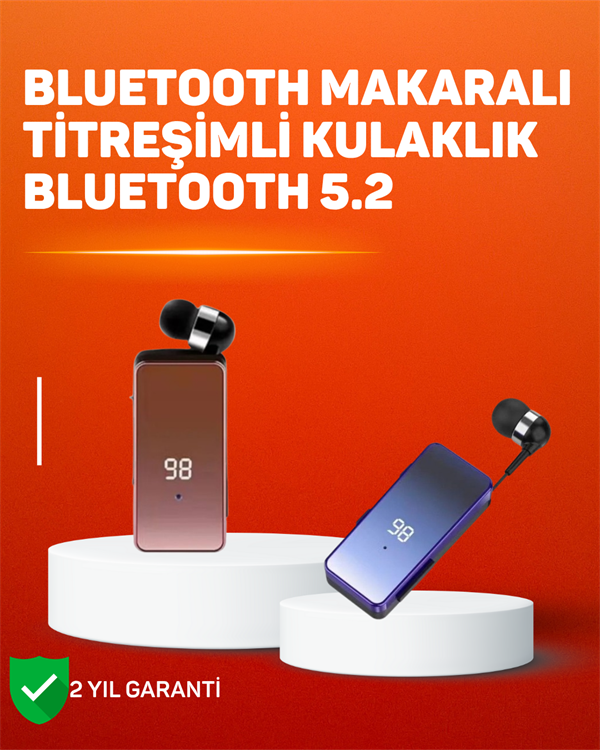 İki Telefona Aynı Anda Bağlanan Bluetooth 5.3 Klipsli Kulaklık – MFB Çok Noktalı Bağlantı - Bayi Depom