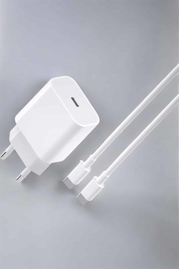 İOS Uyumlu Type-C Girişli Hızlı Şarj 15/15 Pro Max Adaptör ve Kablosu - Bayi Depom
