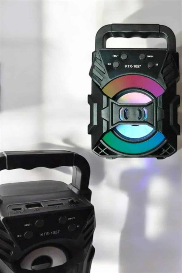 Işıklı Bluetooth Hoparlör Müzik ve Renkli Işık Taşınabiilir - Bayi Depom