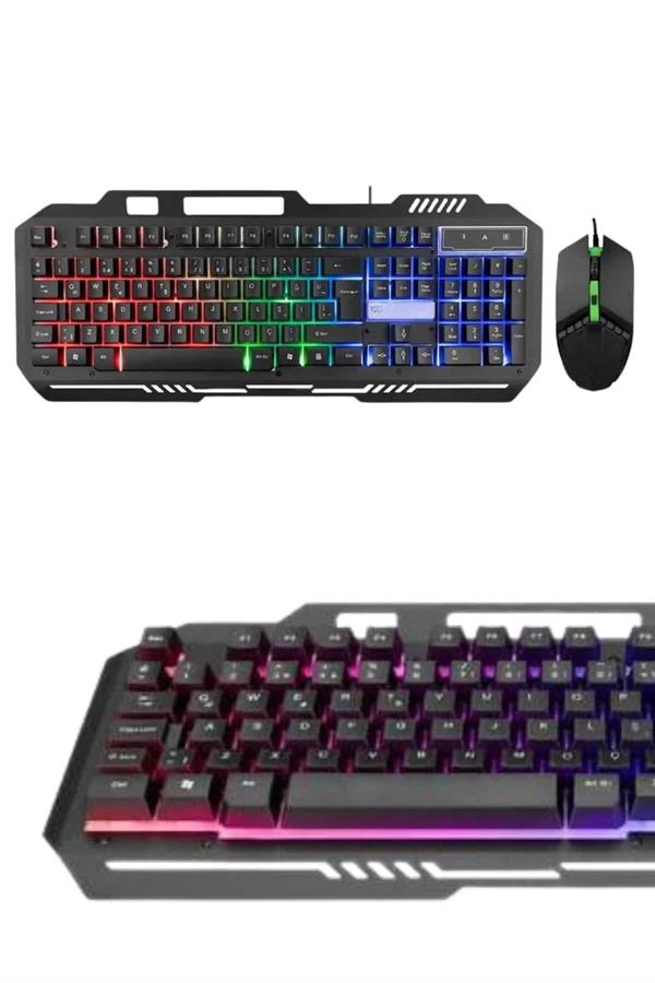 Işıklı Oyuncu Q Klavye Mouse Seti Siyah Gaming Oyuncu Klavye - Bayi Depom Işıklı Oyuncu Q Klavye Mouse Seti Siyah Gaming Oyuncu Klavye - Bayi Depom