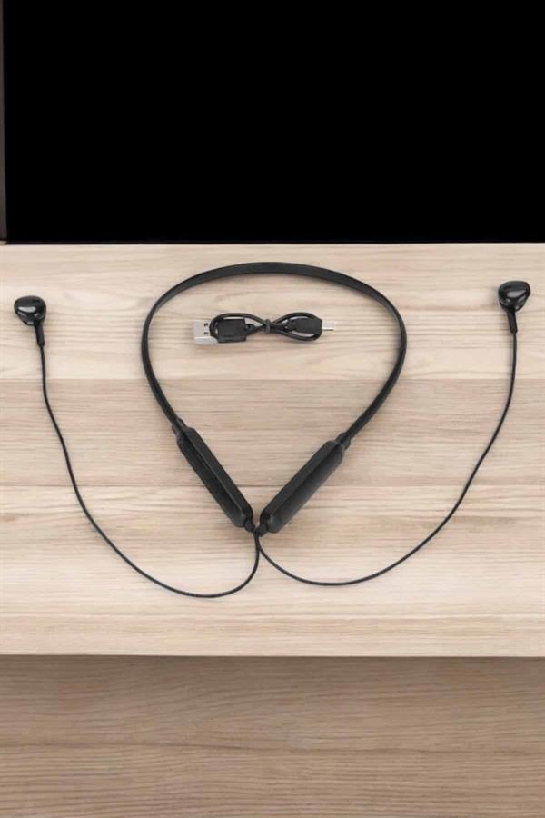 Kablolu Boyun Askılı Dijital Göstergeli Bluetooth Kulaklığı 60 Saat - Bayi Depom