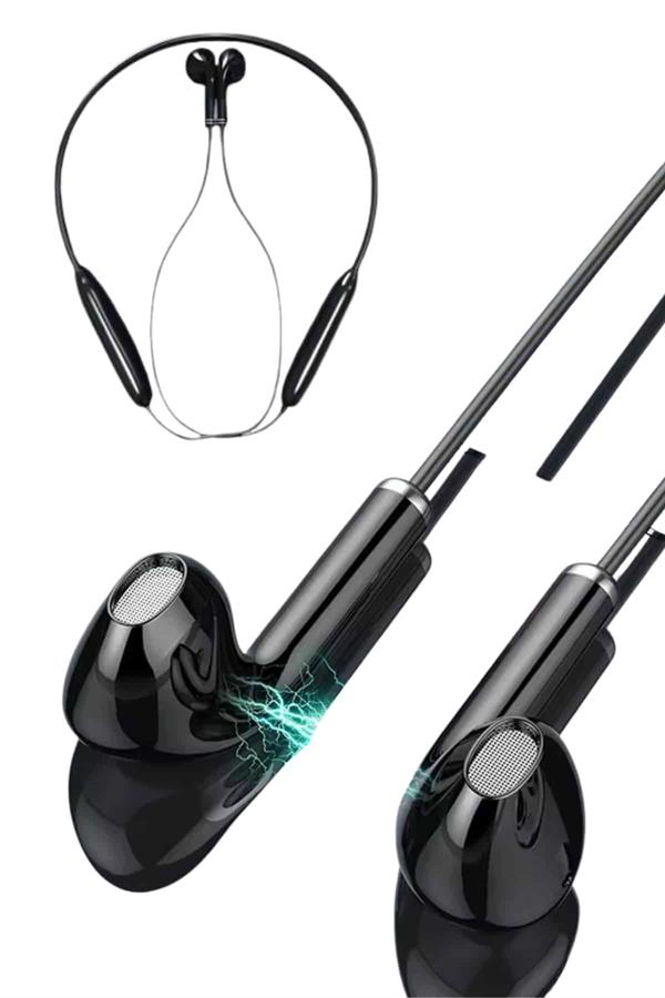 Kablolu Kulak İçi Bluetooth Kulaklık 60 Saat ANC Özellikli Boyun Bantlı - Bayi Depom