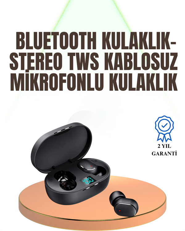 Kablosuz Kulak İçi Bluetooth Kulaklık Stereo Dokunmatik Kontrollü Kulaklık - Bayi Depom
