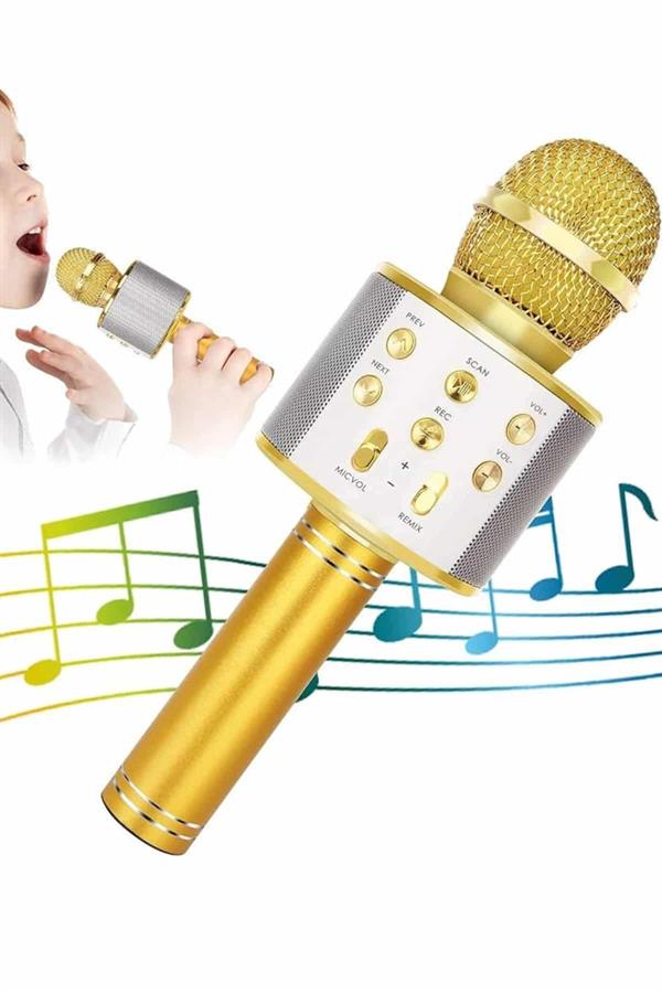 Karaoke Mikrofon Dahili Hoparlörlü Sd-usb-aux Girişli Bluetooth Hoparlör - Bayi Depom
