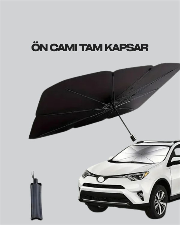 Pratik Ön Cam Güneşliği – Geniş Kapsama Alanı, Kolay Saklama Yeni Nesil - Bayi Depom
