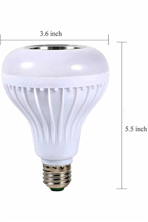 Kumandalı RGB Led Işık Bluetooth Hoparlör Ses Lambası Renkli Ampul - Bayi Depom
