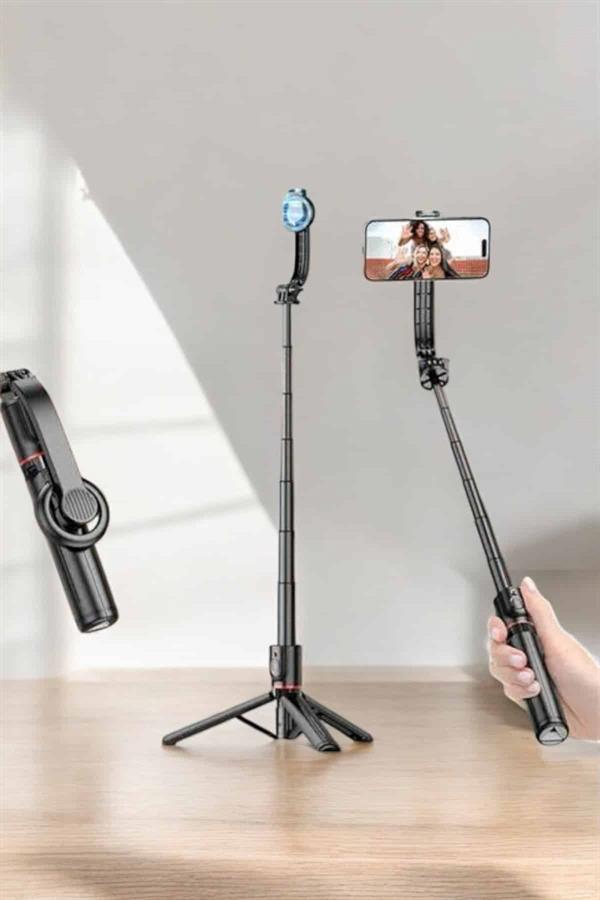 Kumandalı Tripod Telefon Tutucu Selfie Çubuğu 360 Derece Dönebilen - Bayi Depom