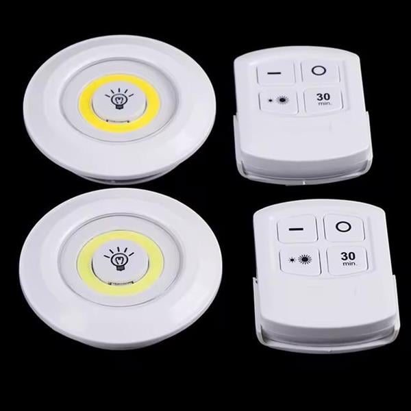 Led Lamba 3'lü Uzaktan Kumandalı Yapışkanlı Beyaz Işık - Bayi Depom
